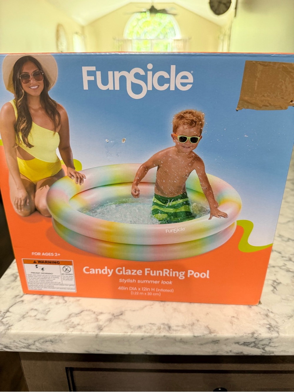 Funsicle Candy Glaze Inflatable Kiddie Splash Pool  NWT